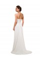 Soft Chiffon Sheath Chapel Train Sleeveless Wedding Gowns Glasgow