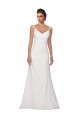 Chiffon Sheath Chapel Train Sleeveless Wedding Dress Glasgow