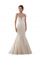 Lace Mermaid Chapel Train Sleeveless Bridal Gown Glasgow