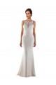 Lace & Stretch Crepe Mermaid Sweep Train Sleeveless Modern Wedding Dress Glasgow