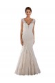Lace Mermaid Chapel Train Sleeveless White Wedding Dress Glasgow