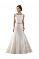 Satin Mermaid Chapel Train Sleeveless V-Back Modern Wedding Dress Glasgow
