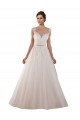 Tulle & Lace Ball Gown Chapel Train Sleeveless Keyhole Back Wedding Dress Glasgow