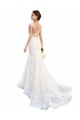 Lace Mermaid Chapel Train Cap Sleeves Wedding Dress Glasgow