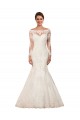Lace Mermaid Chapel Train Long Sleeves Sexy Wedding Dress Glasgow