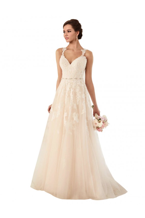 Tulle & Lace A-Line Chapel Train Sleeveless Sweetheart Wedding Dress Glasgow