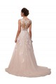 Tulle & Lace A-Line Chapel Train Sleeveless Sweetheart Wedding Dress Glasgow