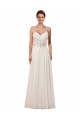 Soft Chiffon Sheath Chapel Train Sleeveless Keyhole Back Wedding Dress Glasgow