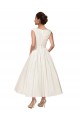 Satin A-Line Ankle Length Sleeveless Wedding Dress Glasgow