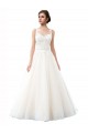 Tulle & Lace A-Line Cathedral Train Sleeveless Beach Wedding Dress Glasgow