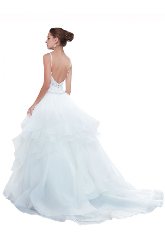Tulle Ball Gown Chapel Train Sleeveless Beach Wedding Dress Glasgow