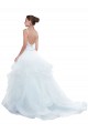 Tulle Ball Gown Chapel Train Sleeveless Beach Wedding Dress Glasgow