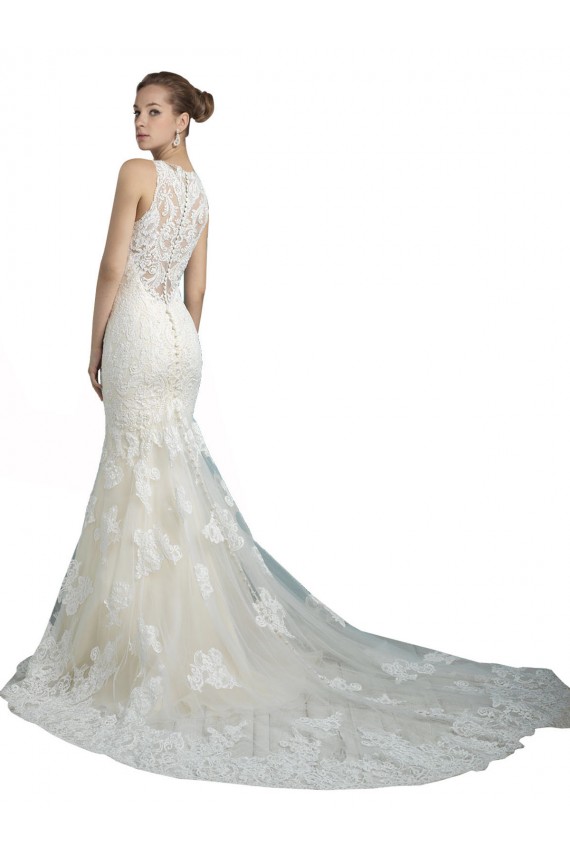 Tulle Mermaid Chapel Train Sleeveless Beach Wedding Dress Glasgow