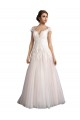 Tulle & Lace A-Line Cathedral Train Cap Sleeves Beach Wedding Dress Glasgow