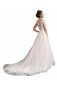 Tulle & Lace A-Line Cathedral Train Cap Sleeves Beach Wedding Dress Glasgow