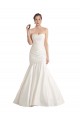 Satin Mermaid Chapel Train Sleeveless Low Back Ivory Beach Wedding Dress Glasgow