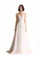 Tulle A-Line Chapel Train Sleeveless Wedding Dress Glasgow