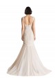 Tulle Mermaid Sweep Train Sleeveless Low Back Wedding Dress Glasgow