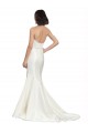 Satin & Lace Trumpet Chapel Train Sleeveless Wedding Dress Glasgow