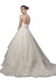 Tulle & Lace Ball Gown Chapel Train Sleeveless Low Back Wedding Dress Glasgow
