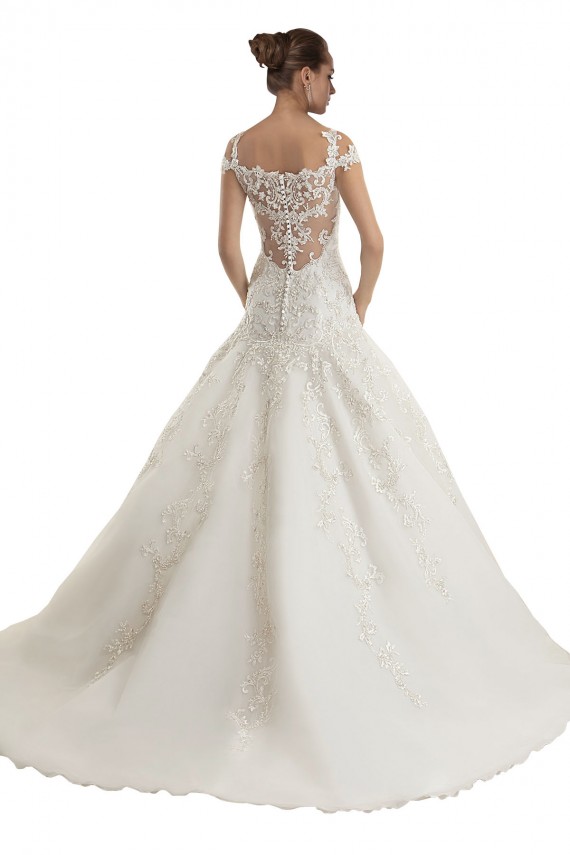 Tulle & Lace Mermaid Sweep Train Sleeveless Ivory Wedding Dress Glasgow