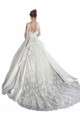 Satin & Lace A-Line Cathedral Train Long Sleeves Wedding Dress Glasgow
