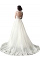 Tulle & Lace Mermaid Chapel Train Sleeveless Wedding Dress Glasgow