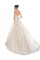 Tulle & Lace A-Line Chapel Train Sleeveless Strapless Wedding Dress Glasgow