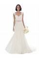 Lace Mermaid Chapel Train Sleeveless White Beach Wedding Dress Glasgow