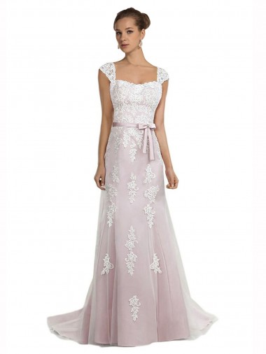 Tulle & Lace Mermaid Sweep Train Sleeveless Beach Wedding Dress Glasgow