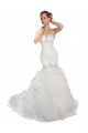 Tulle Mermaid Chapel Train Sleeveless Sweetheart Wedding Dress Glasgow