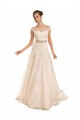 Lace A-Line Chapel Train Sleeveless Beach Wedding Dress Glasgow