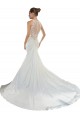 Satin Mermaid Chapel Train Sleeveless Beach Wedding Gowns Glasgow