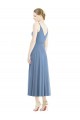 Soft Chiffon A-Line Tea Length Sleeveless Bridesmaid Dress Glasgow