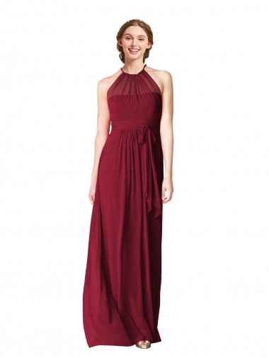 Chiffon Long Sleeveless Bridesmaid Dress / Evening Gowns Glasgow