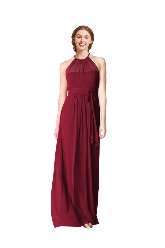 Chiffon Long Sleeveless Bridesmaid Dress / Evening Gowns Glasgow