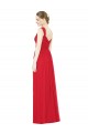 Chiffon A-Line Long Sleeveless Side Front Slit Bridesmaid Dresses Glasgow
