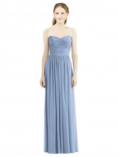 Chiffon Long Sleeveless Bridesmaid Gowns Glasgow