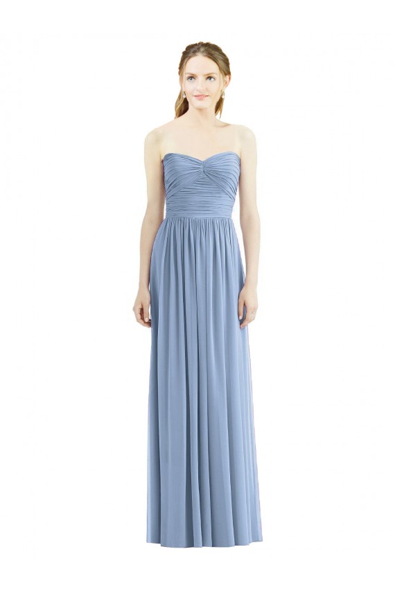 Chiffon Long Sleeveless Bridesmaid Gowns Glasgow