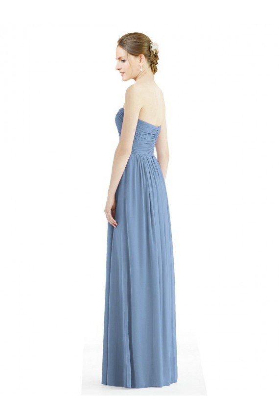 Chiffon Long Sleeveless Bridesmaid Gowns Glasgow