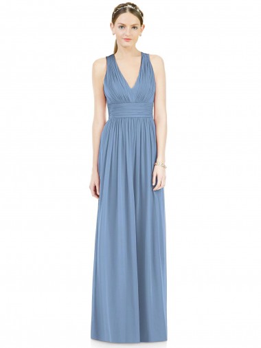 Chiffon A-Line Long Sleeveless Bridesmaid Gowns Glasgow