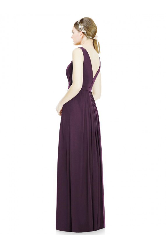 Chiffon A-Line Long Grape Bridesmaid Dress / Evening Dress Glasgow