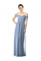 Soft Chiffon Long A-Line Cap Sleeves Bridesmaid Dress Glasgow