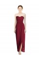 Soft Chiffon Sheath Long Sleeveless Bridesmaid Dress Glasgow