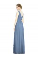 Soft Chiffon A-Line Long Sleeveless V-Neck Evening Dresses Glasgow