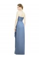Soft Chiffon Sheath Long Sleeveless Front Slit Bridesmaid Dresses Glasgow