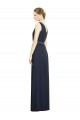 Chiffon A-Line Sleeveless Dark Navy Bridesmaid Gowns Glasgow