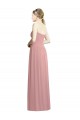 Chiffon A-Line Long Sleeveless Front Slit Bridesmaid Dresses Glasgow
