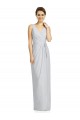 Soft Chiffon Sheath Long Sleeveless V-Neck V-Back Bridesmaid Dresses Glasgow