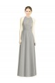 Chiffon A-Line Long Sleeveless Silver Bridesmaid Dress / Evening Dress Glasgow